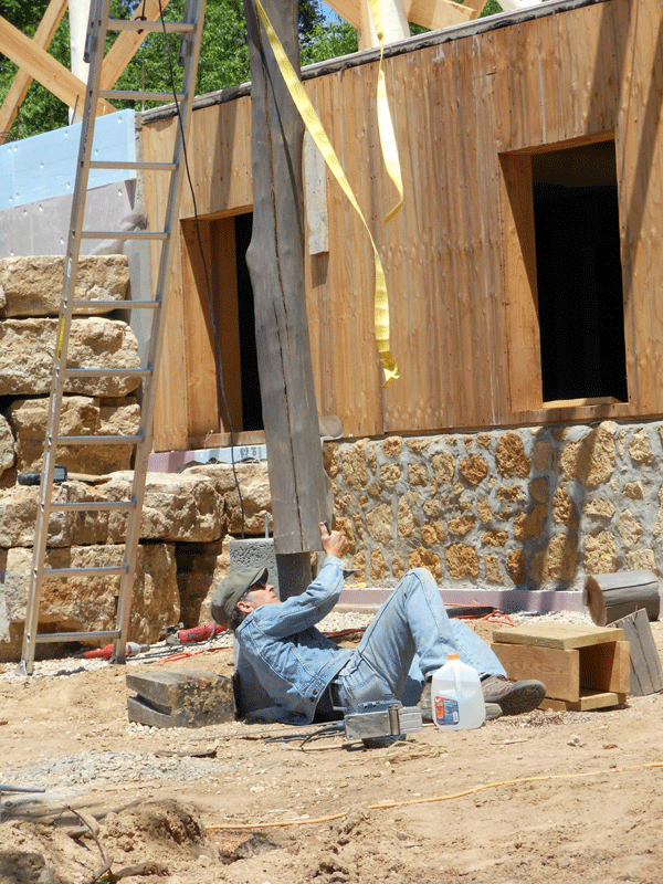 The porch posts went to the ground.
