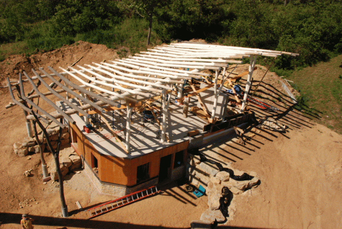 Underhill House - framed up just a year ago. It's been a busy year.