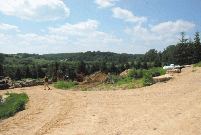 We had always planned to have a garden in the sunny area down hill and to the west of the house.