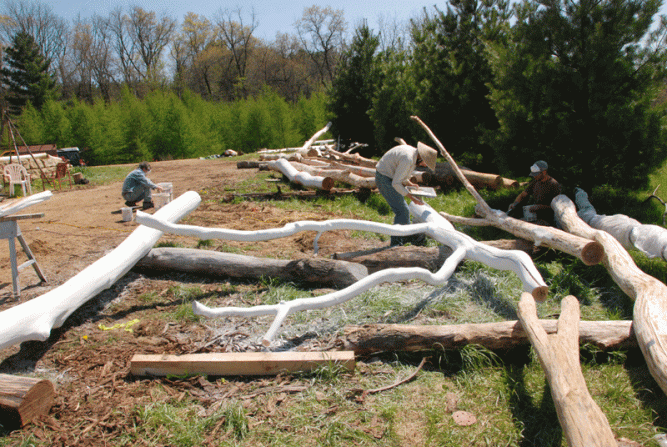 Most of the timers in this photo are black walnut.